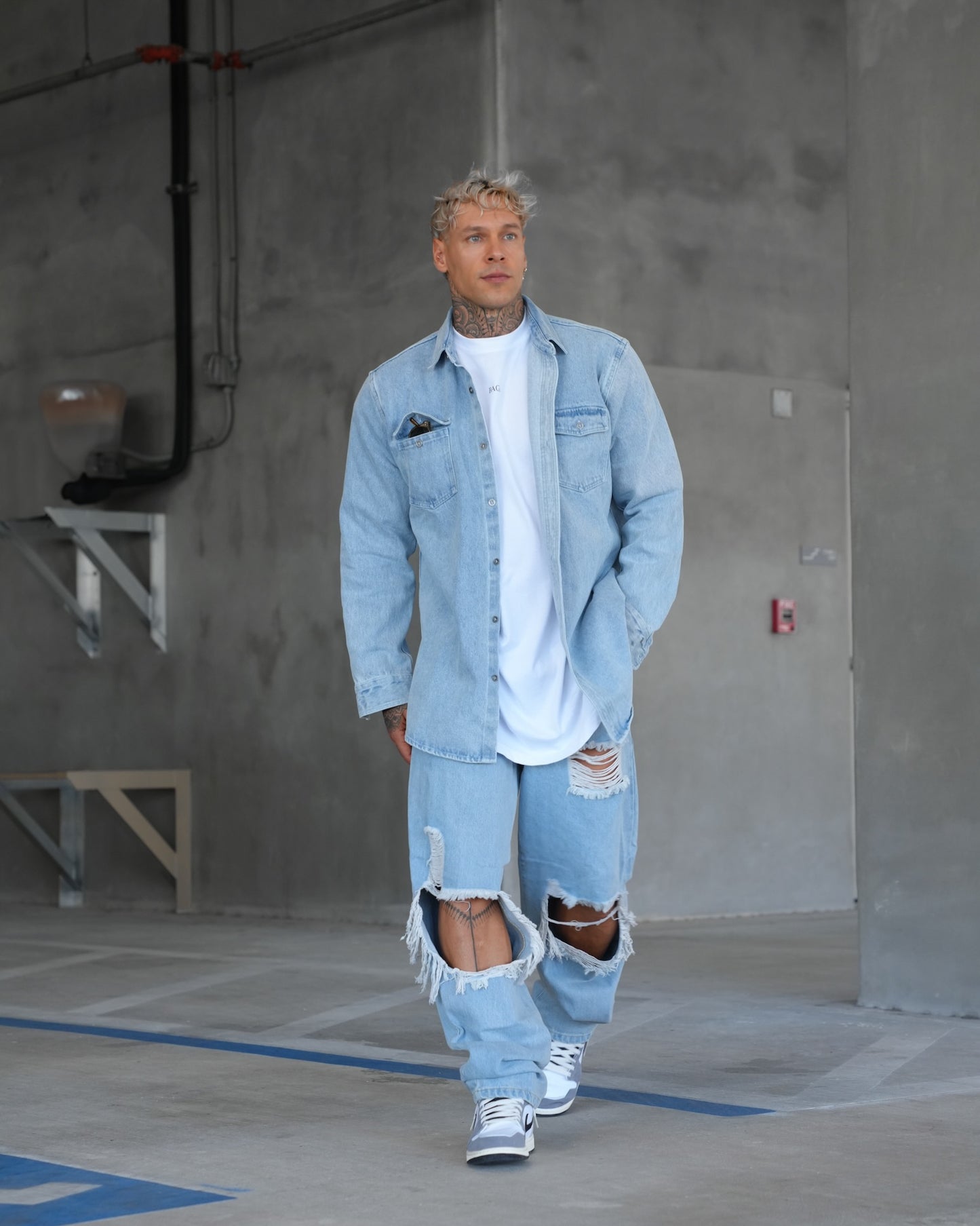 Hybrid Denim Button Up