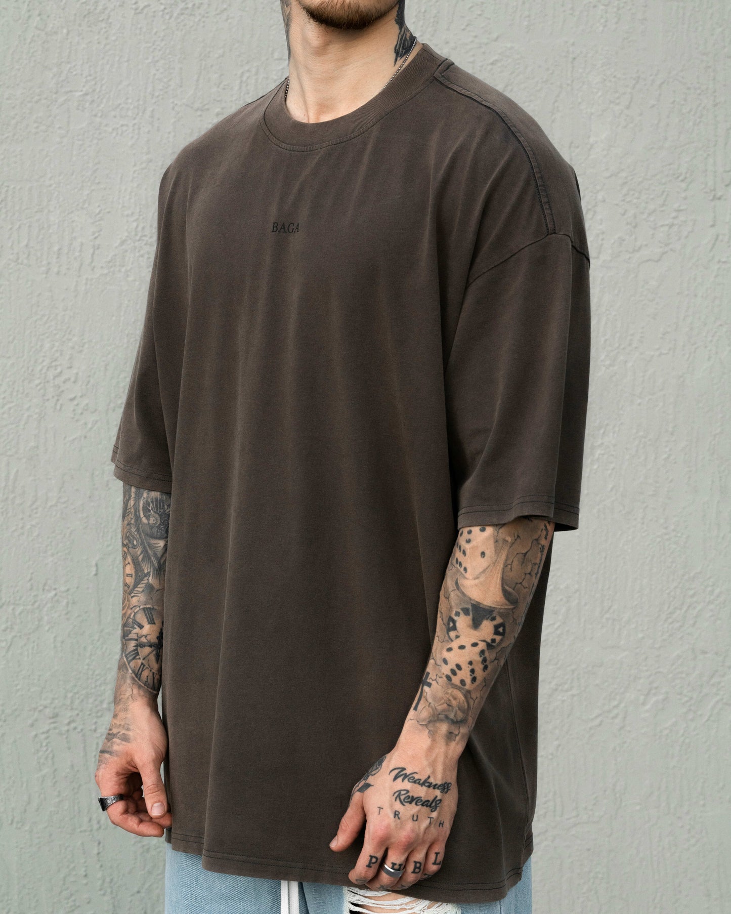 Vintage Wash Shirt Deep Brown