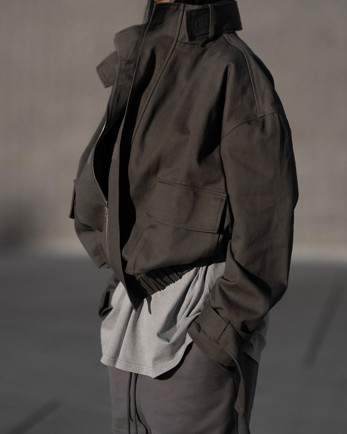 Oversized Cropped Jacket