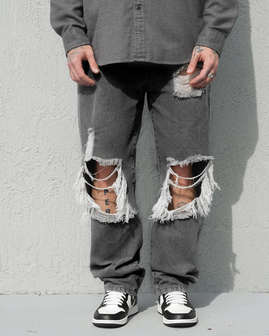 Oversized Destroyed Jeans